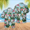 Brahman Cattle Flower Pattern 3D Hawaiian Shirt, Farm Hawaiian Shirt, Farm Aloha Shirt, Hawaiian Shirt Men